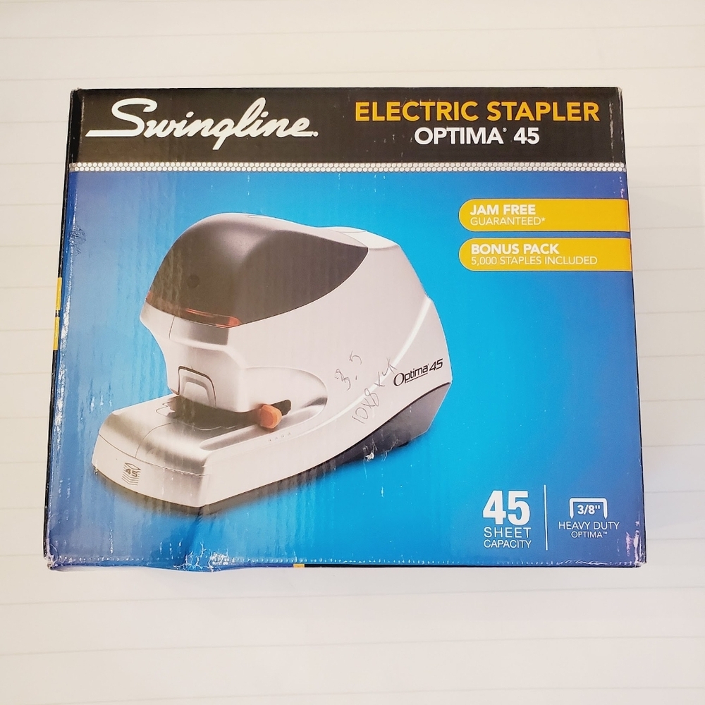 Optima 45 Electric Stapler - Silver and Black
